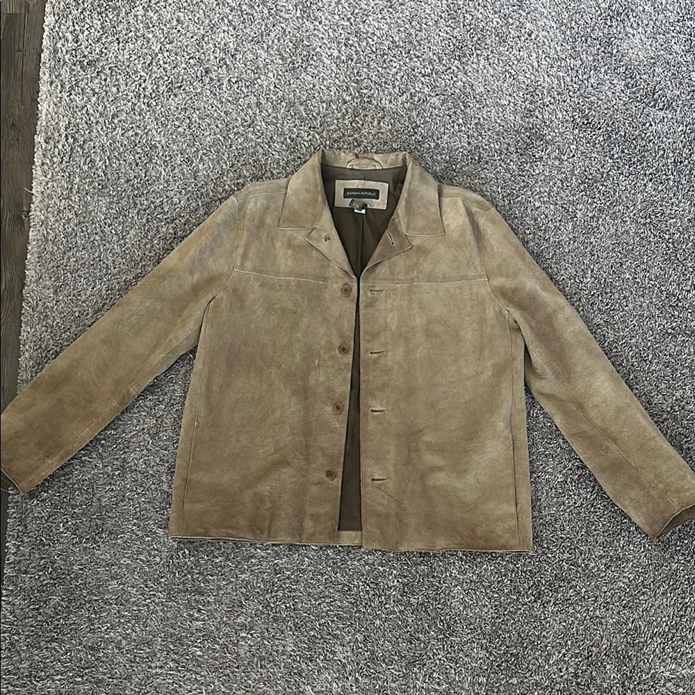 VINTAGE 100% leather Banana Republic jacket